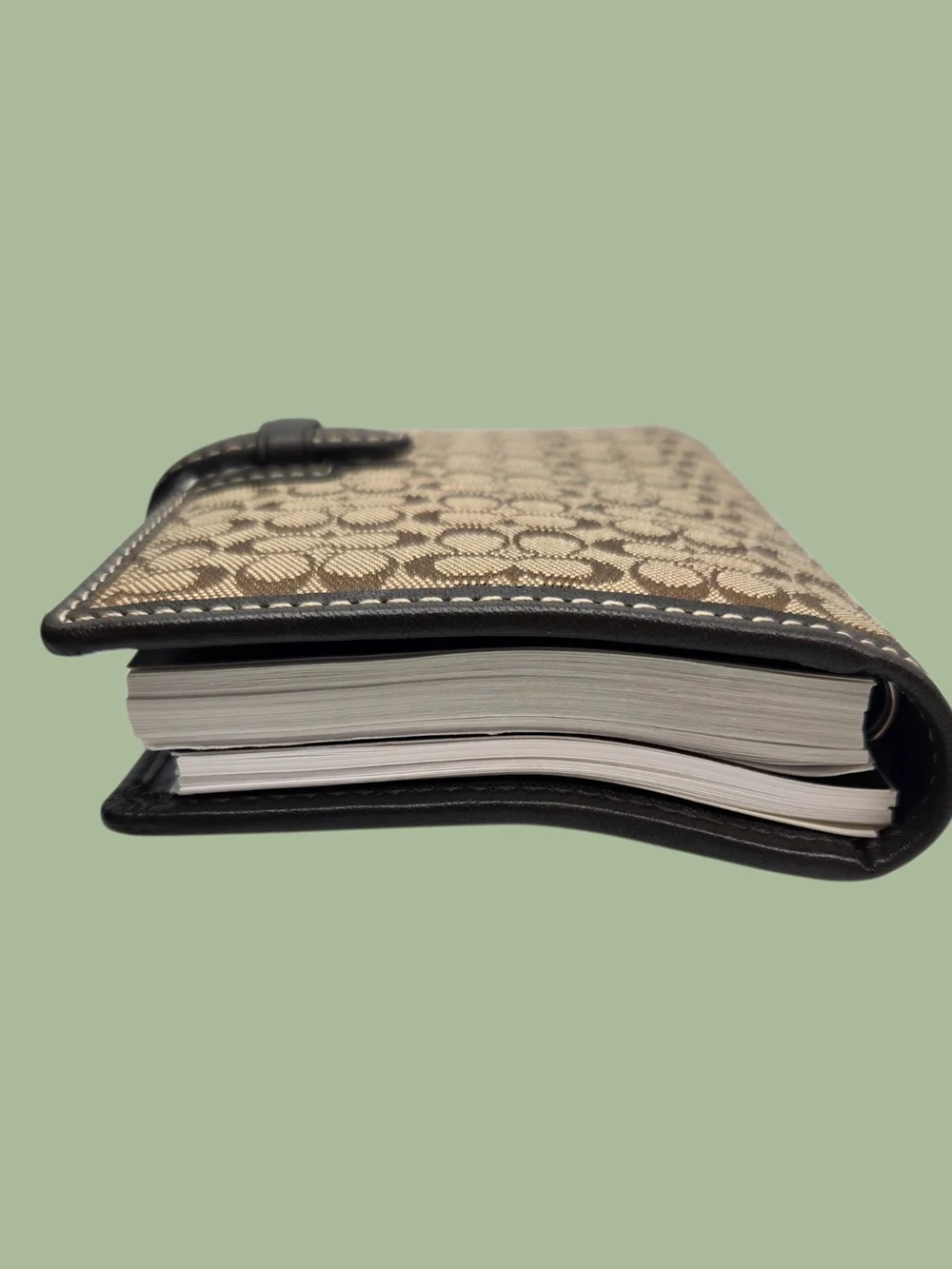 Coach Dark Brown Leather Planner Agenda Organizer FS8802 2005 Diary Insert NWT